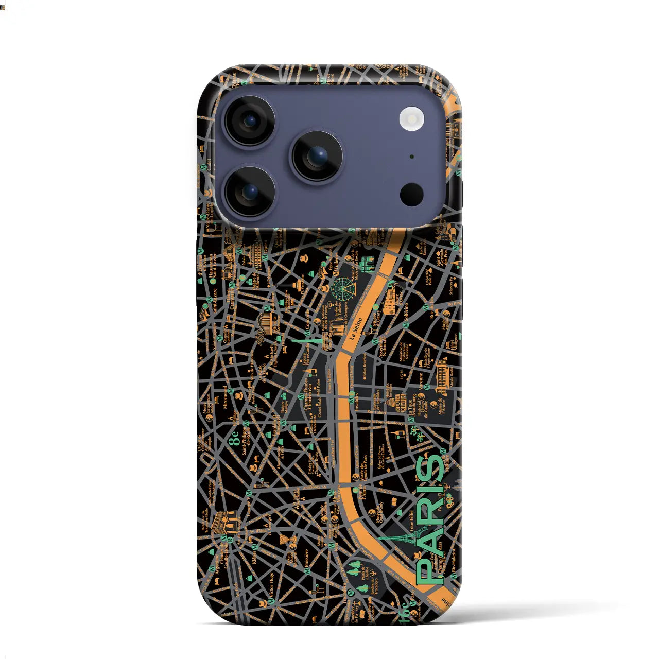 【パリ】イラストマップiPhoneケース(バックカバータイプ)