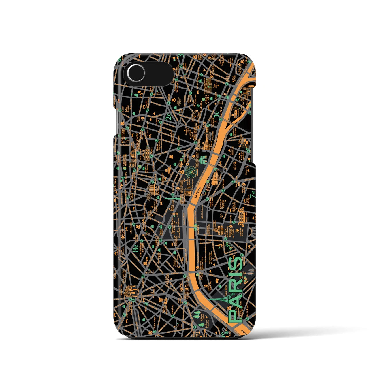 【パリ】イラストマップiPhoneケース(バックカバータイプ)