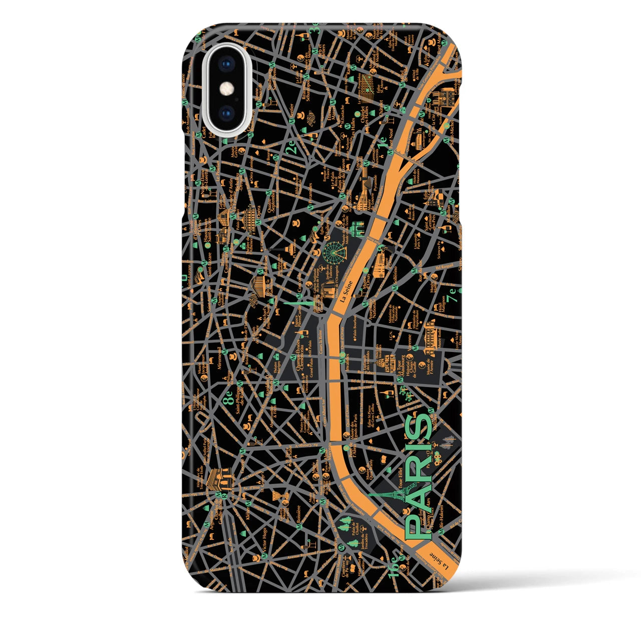 【パリ】イラストマップiPhoneケース(バックカバータイプ)