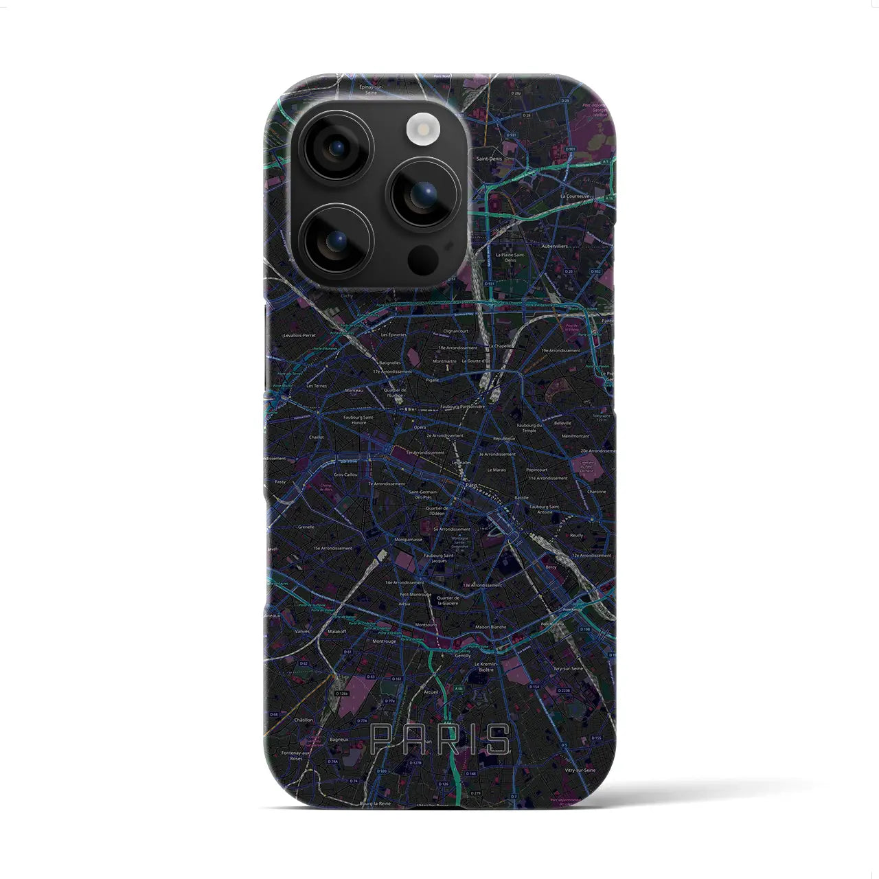 【パリ(フランス)】地図柄iPhoneケース(バックカバータイプ)