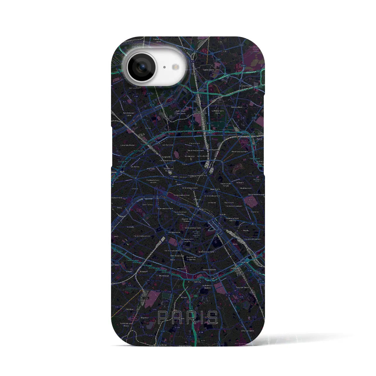 【パリ(フランス)】地図柄iPhoneケース(バックカバータイプ)