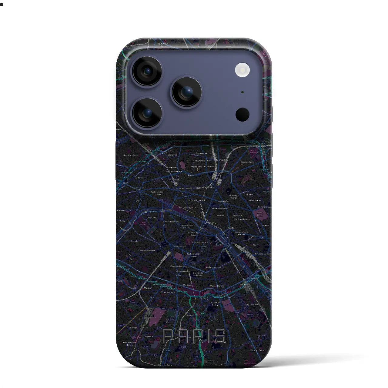 【パリ(フランス)】地図柄iPhoneケース(バックカバータイプ)