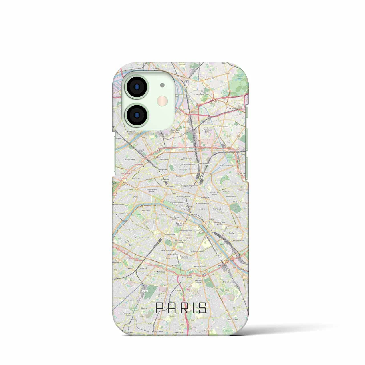 【パリ(フランス)】地図柄iPhoneケース(バックカバータイプ)