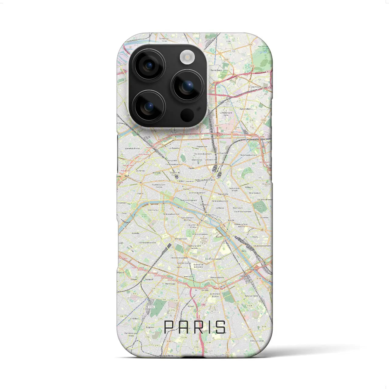 【パリ(フランス)】地図柄iPhoneケース(バックカバータイプ)