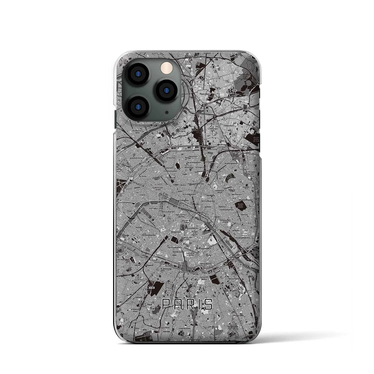 【パリ(フランス)】地図柄iPhoneケース(クリアタイプ)