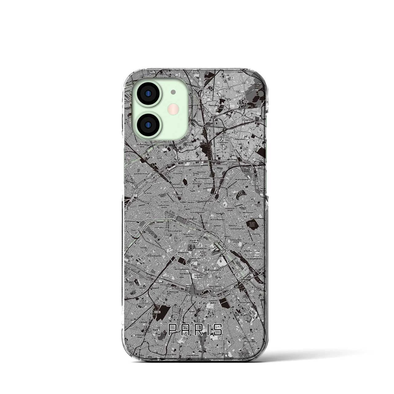 【パリ(フランス)】地図柄iPhoneケース(クリアタイプ)