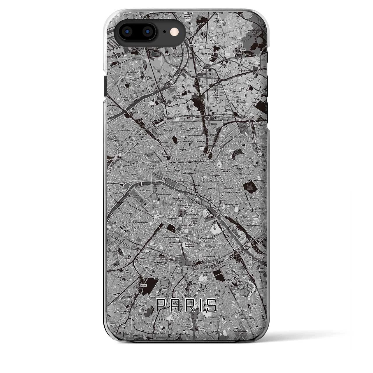 【パリ(フランス)】地図柄iPhoneケース(クリアタイプ)