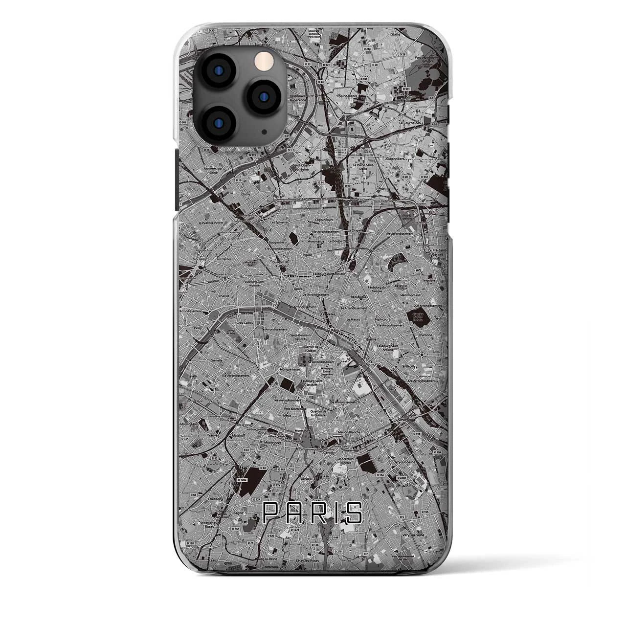【パリ(フランス)】地図柄iPhoneケース(クリアタイプ)