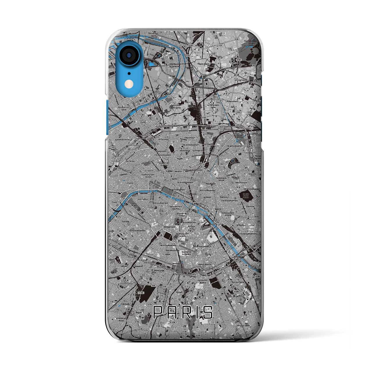 【パリ(フランス)】地図柄iPhoneケース(クリアタイプ)
