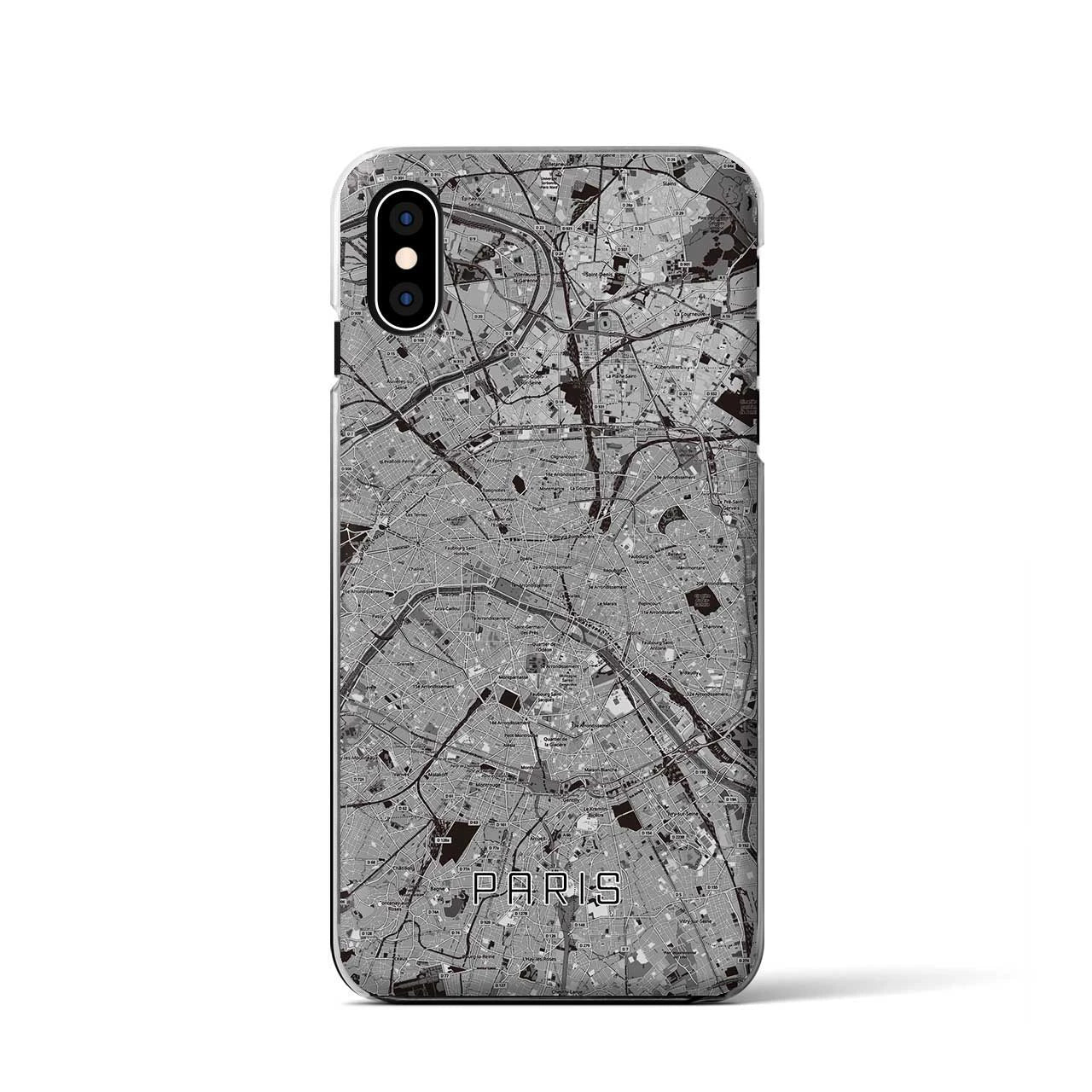 【パリ(フランス)】地図柄iPhoneケース(クリアタイプ)