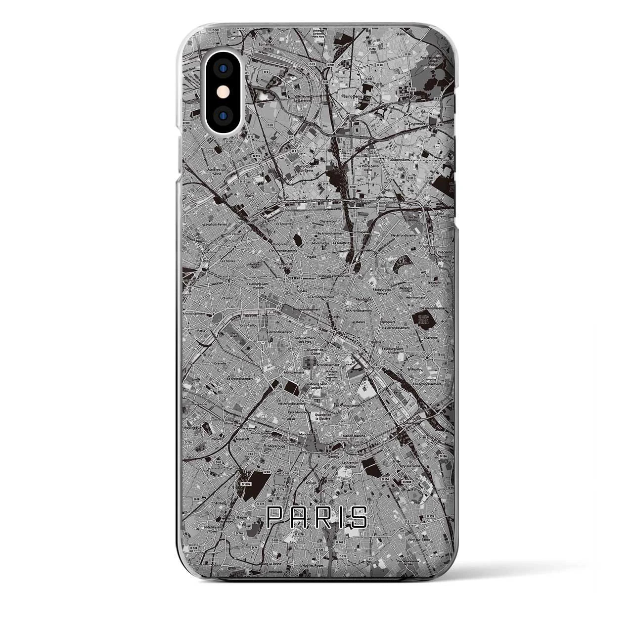 【パリ(フランス)】地図柄iPhoneケース(クリアタイプ)