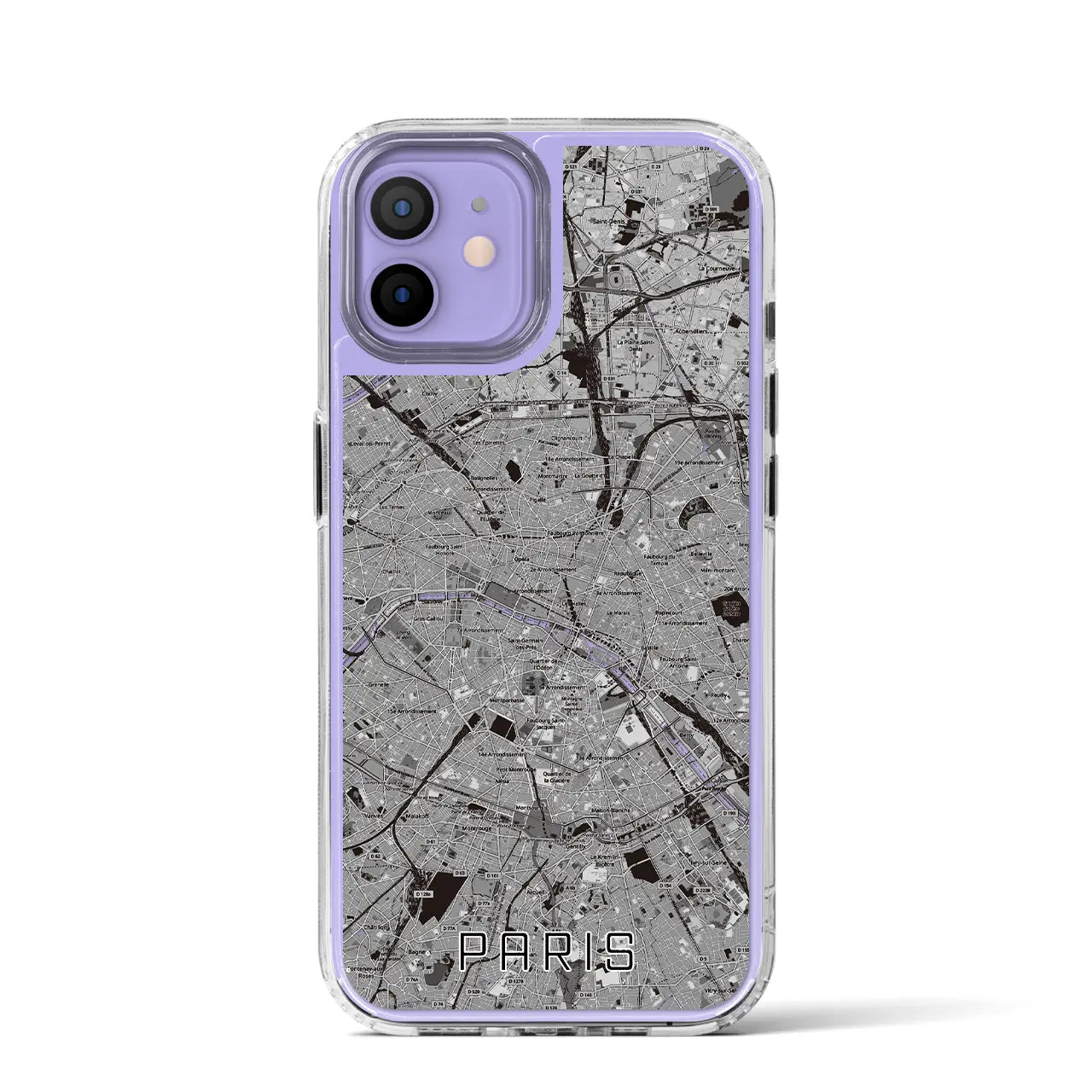 【パリ(フランス)】地図柄iPhoneケース(MagSafeタイプ)