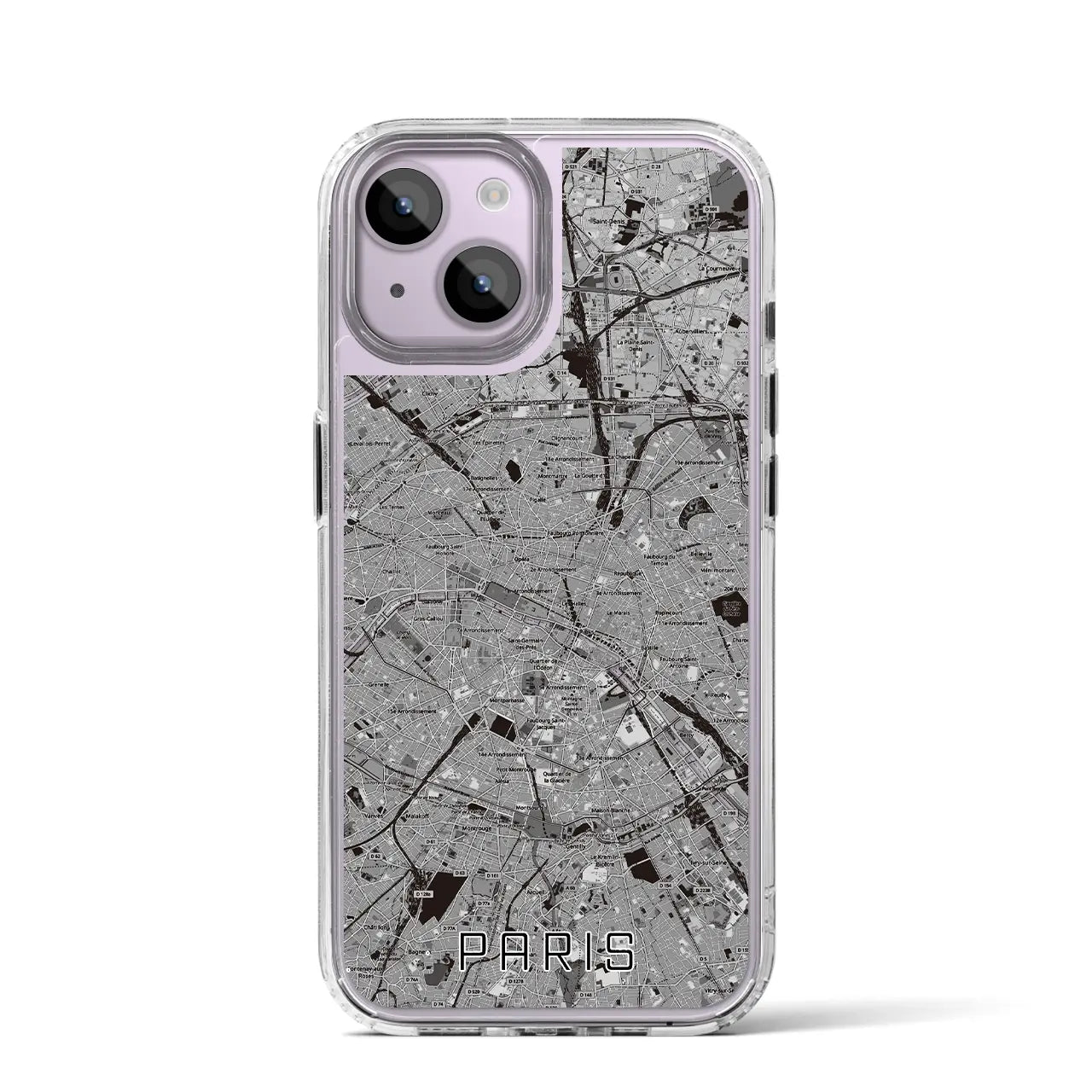 【パリ(フランス)】地図柄iPhoneケース(MagSafeタイプ)