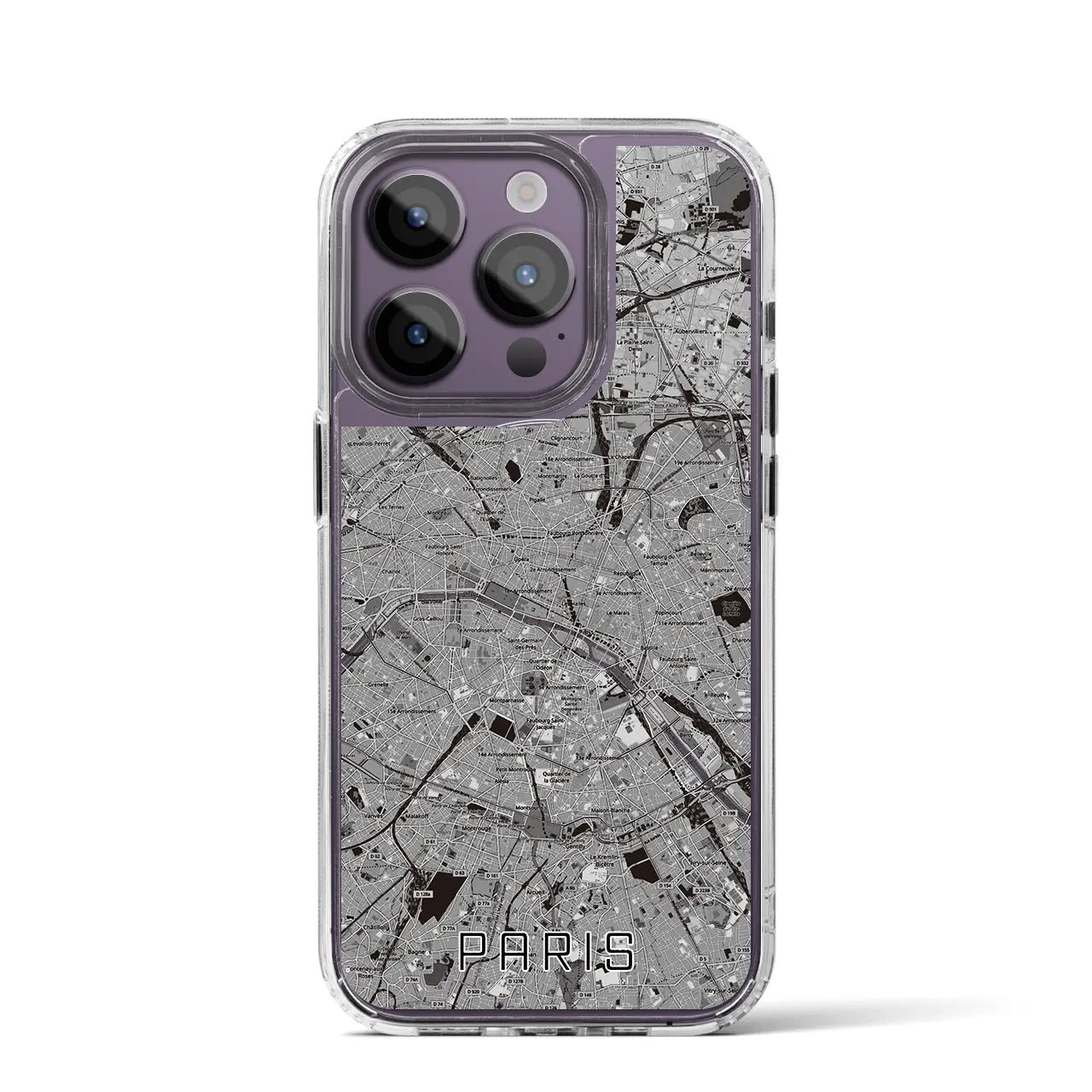 【パリ(フランス)】地図柄iPhoneケース(MagSafeタイプ)