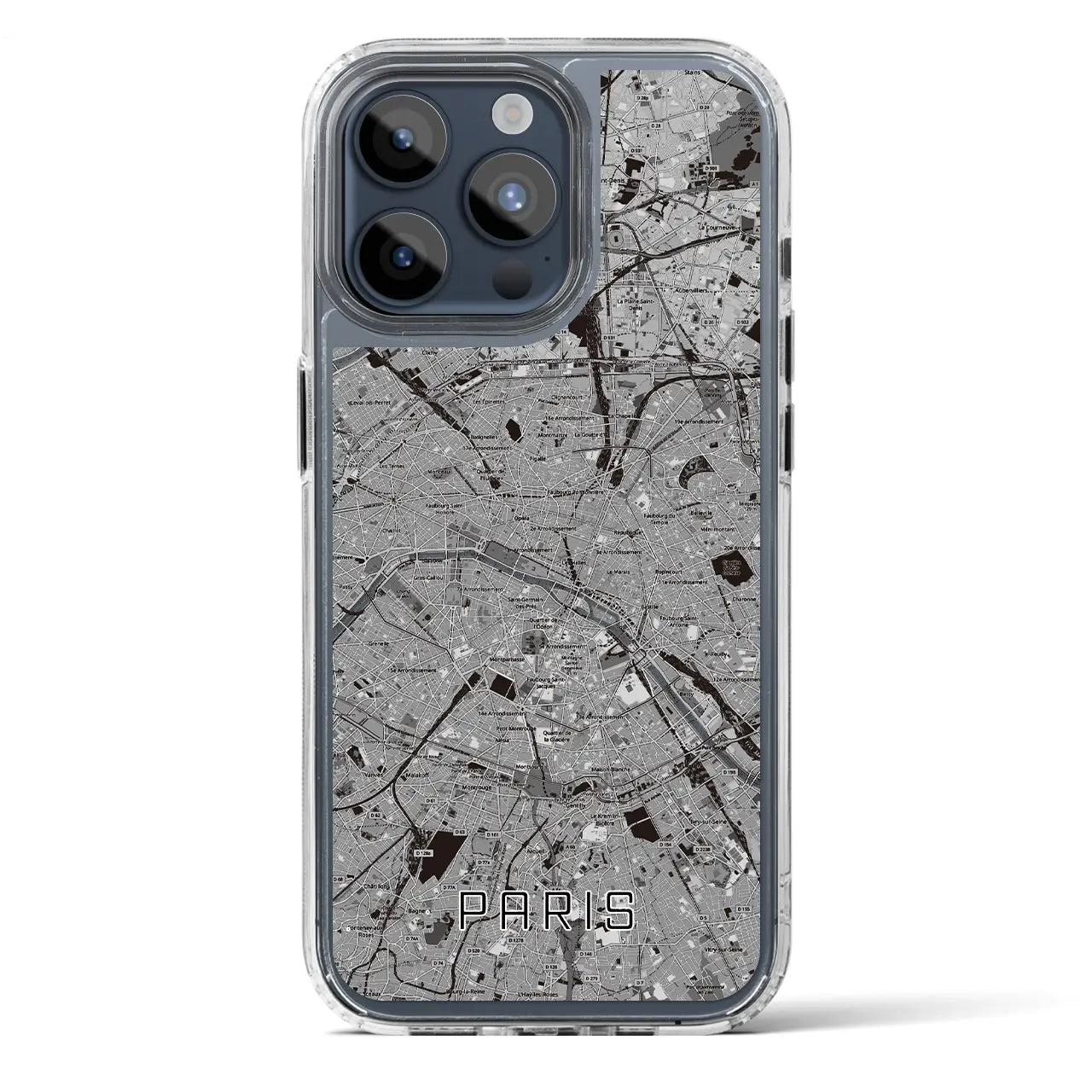 【パリ(フランス)】地図柄iPhoneケース(MagSafeタイプ)
