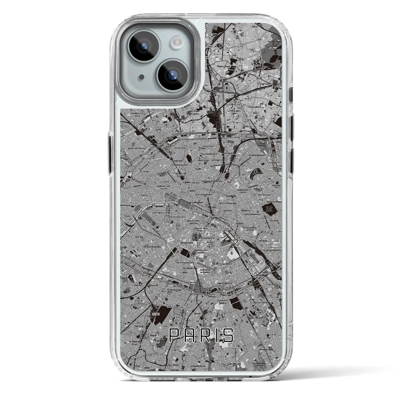 【パリ(フランス)】地図柄iPhoneケース(MagSafeタイプ)