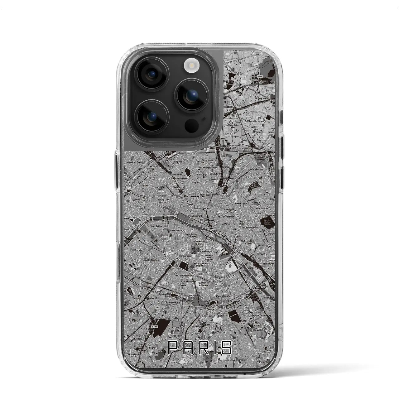 【パリ(フランス)】地図柄iPhoneケース(MagSafeタイプ)