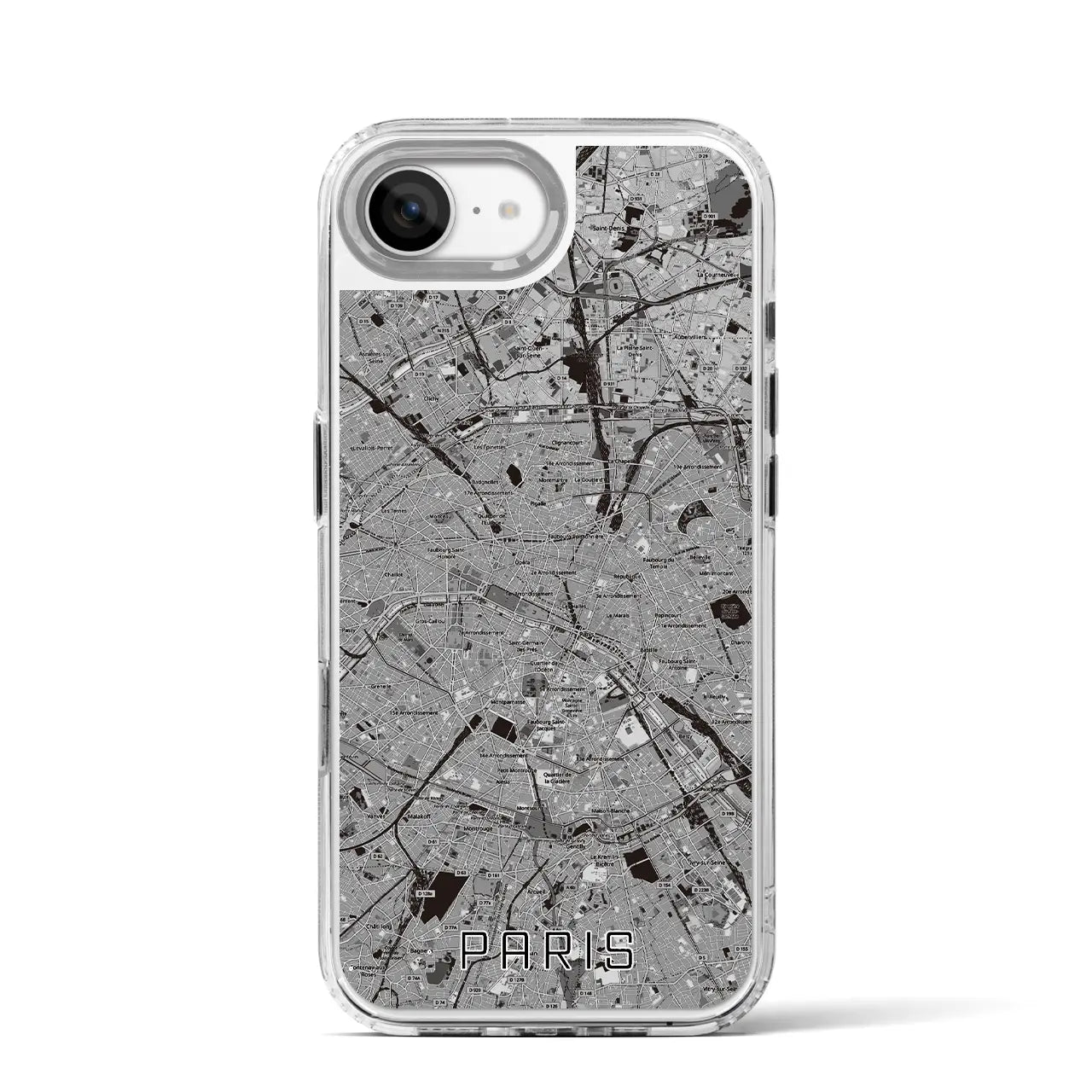 【パリ(フランス)】地図柄iPhoneケース(MagSafeタイプ)
