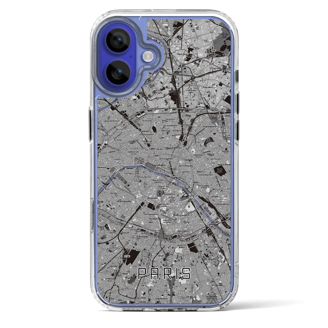 【パリ(フランス)】地図柄iPhoneケース(MagSafeタイプ)