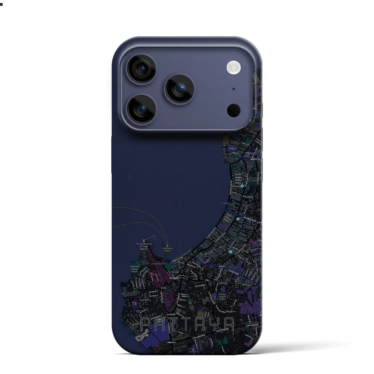 【パタヤ(タイ)】地図柄iPhoneケース(バックカバータイプ)