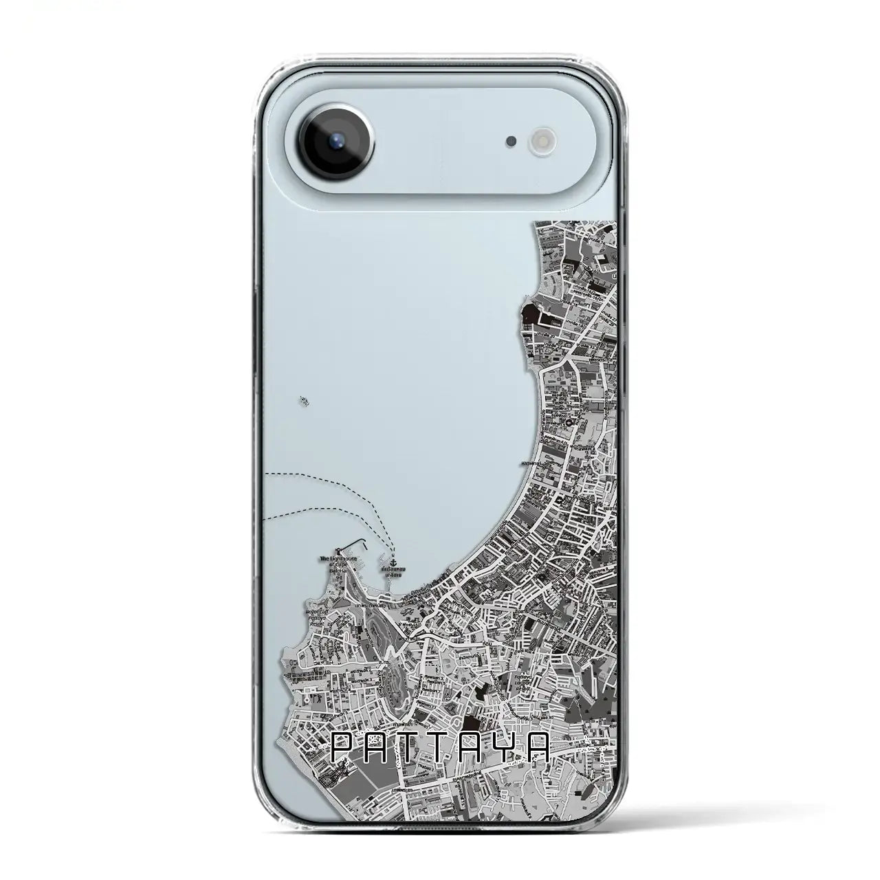 【パタヤ(タイ)】地図柄iPhoneケース(クリアタイプ)