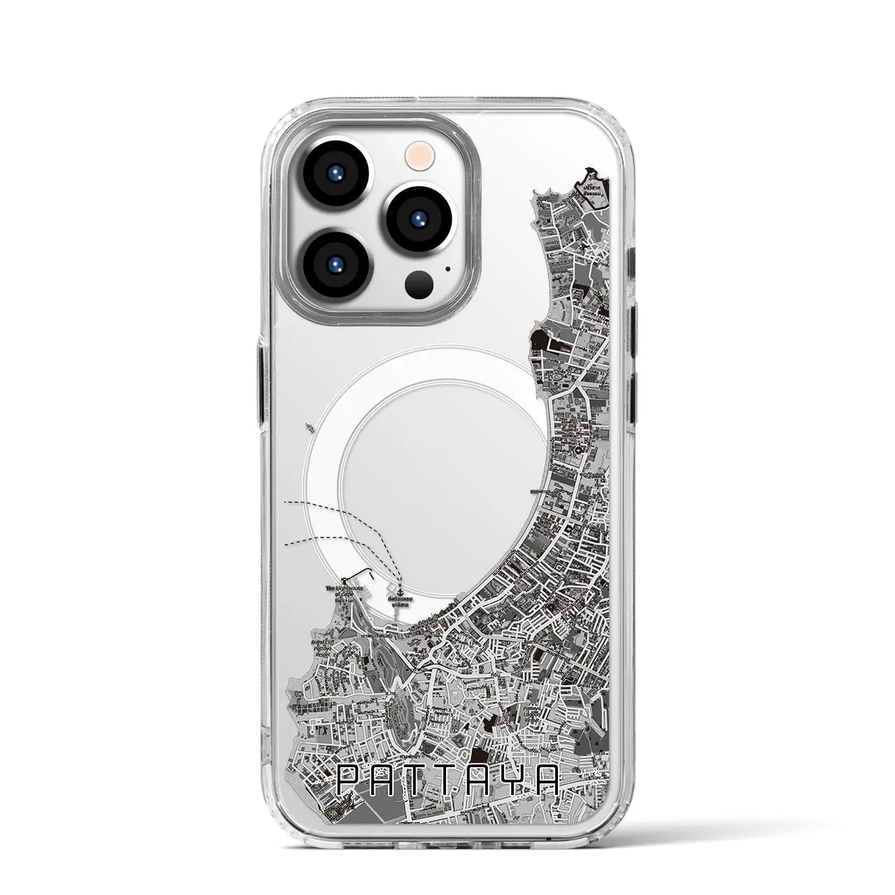 【パタヤ(タイ)】地図柄iPhoneケース(MagSafeタイプ)