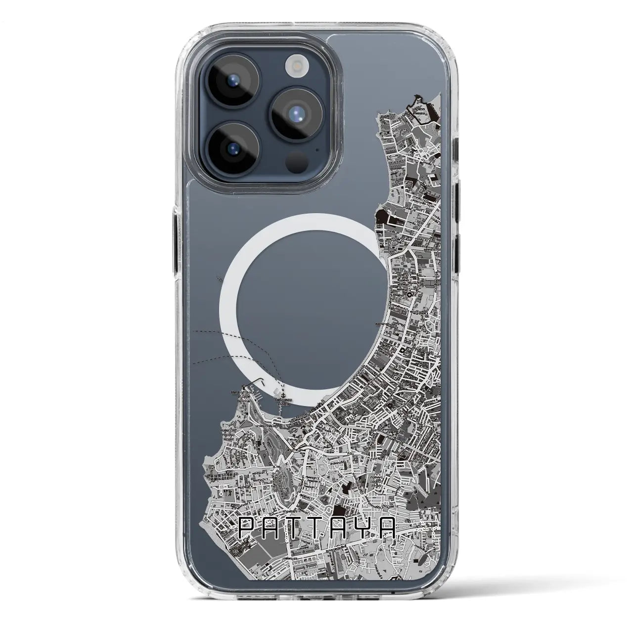 【パタヤ(タイ)】地図柄iPhoneケース(MagSafeタイプ)