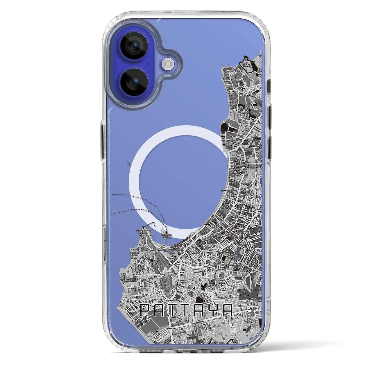 【パタヤ(タイ)】地図柄iPhoneケース(MagSafeタイプ)