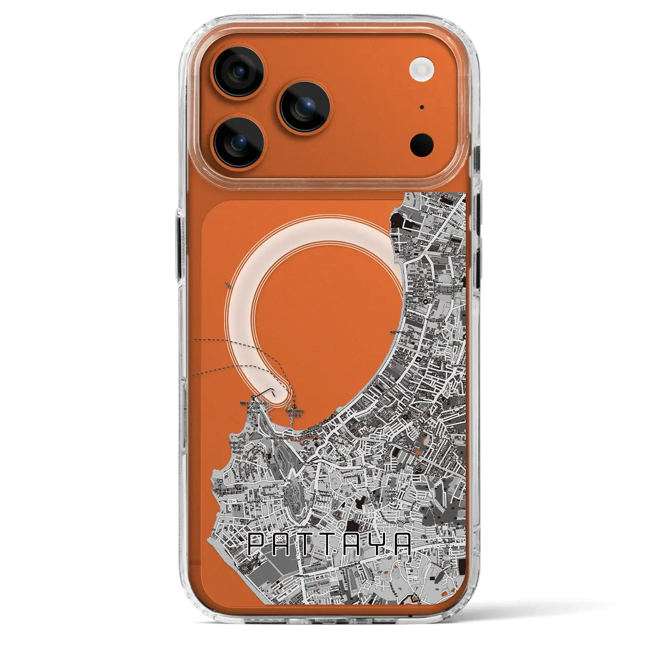 【パタヤ(タイ)】地図柄iPhoneケース(MagSafeタイプ)