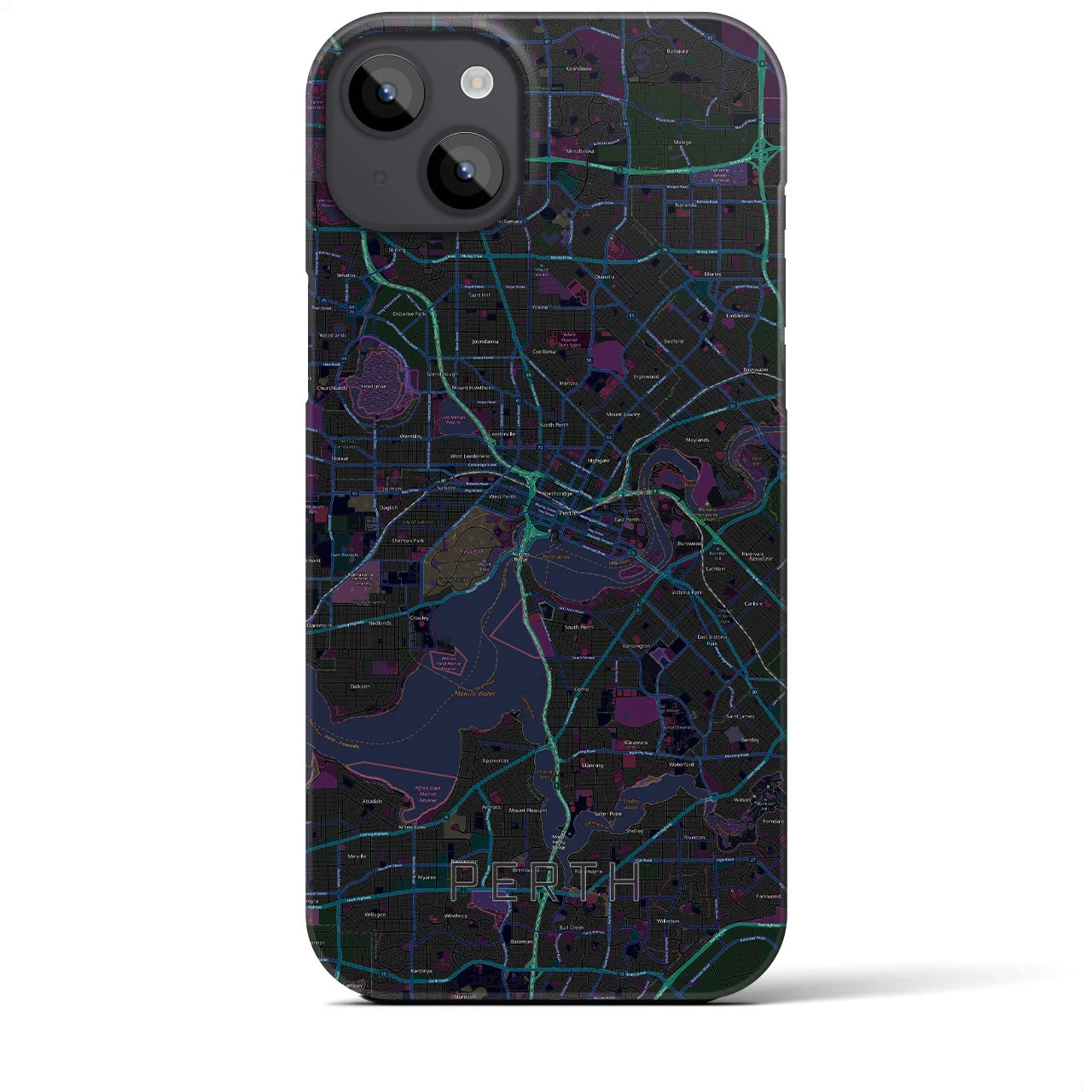 【パース(オーストラリア)】地図柄iPhoneケース(バックカバータイプ)