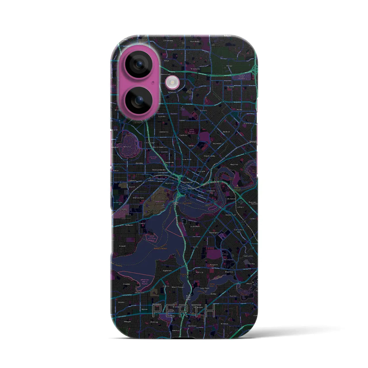 【パース(オーストラリア)】地図柄iPhoneケース(バックカバータイプ)