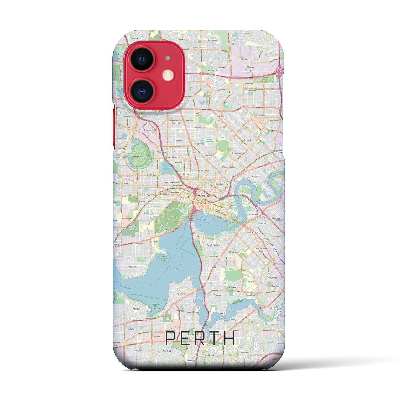 【パース(オーストラリア)】地図柄iPhoneケース(バックカバータイプ)