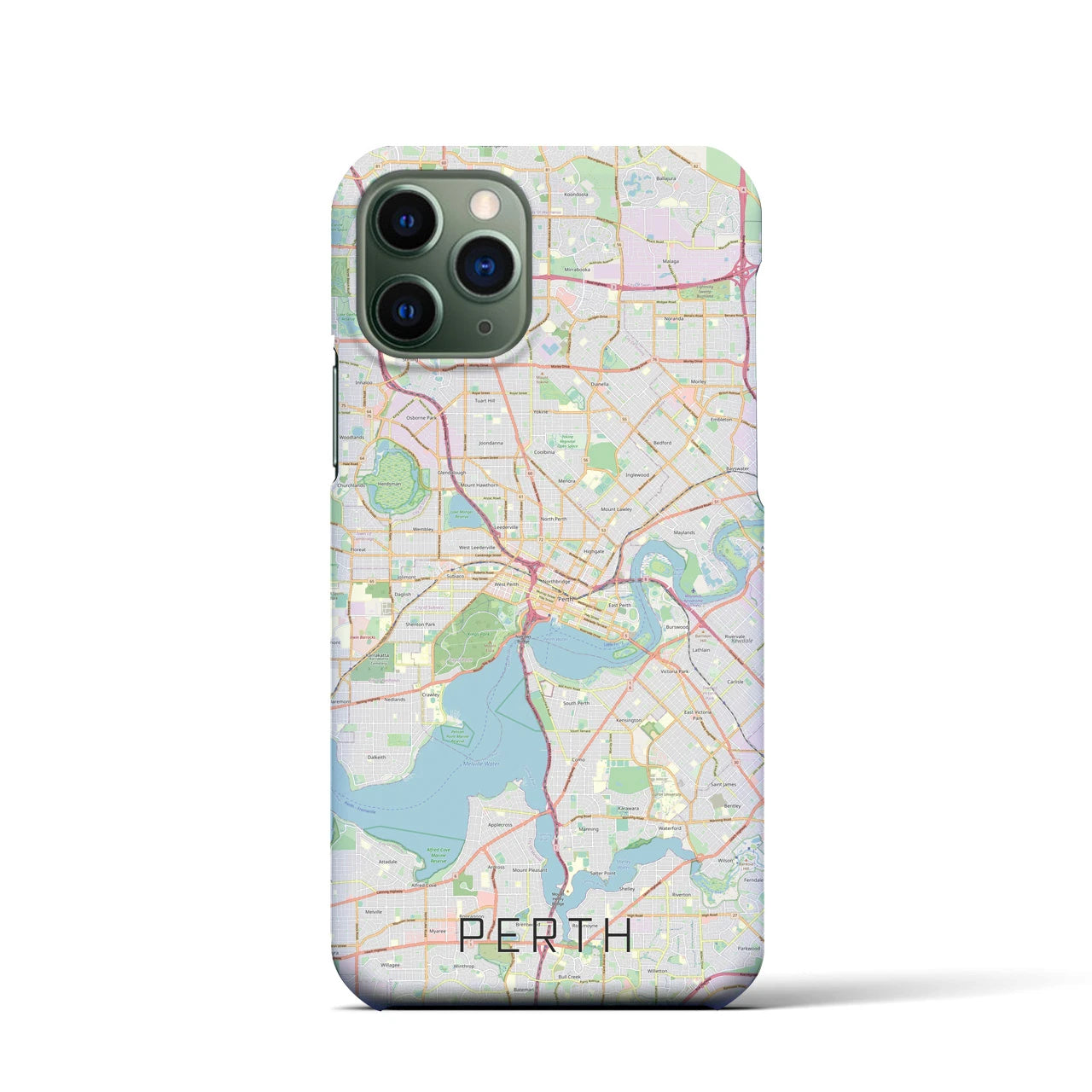 【パース(オーストラリア)】地図柄iPhoneケース(バックカバータイプ)