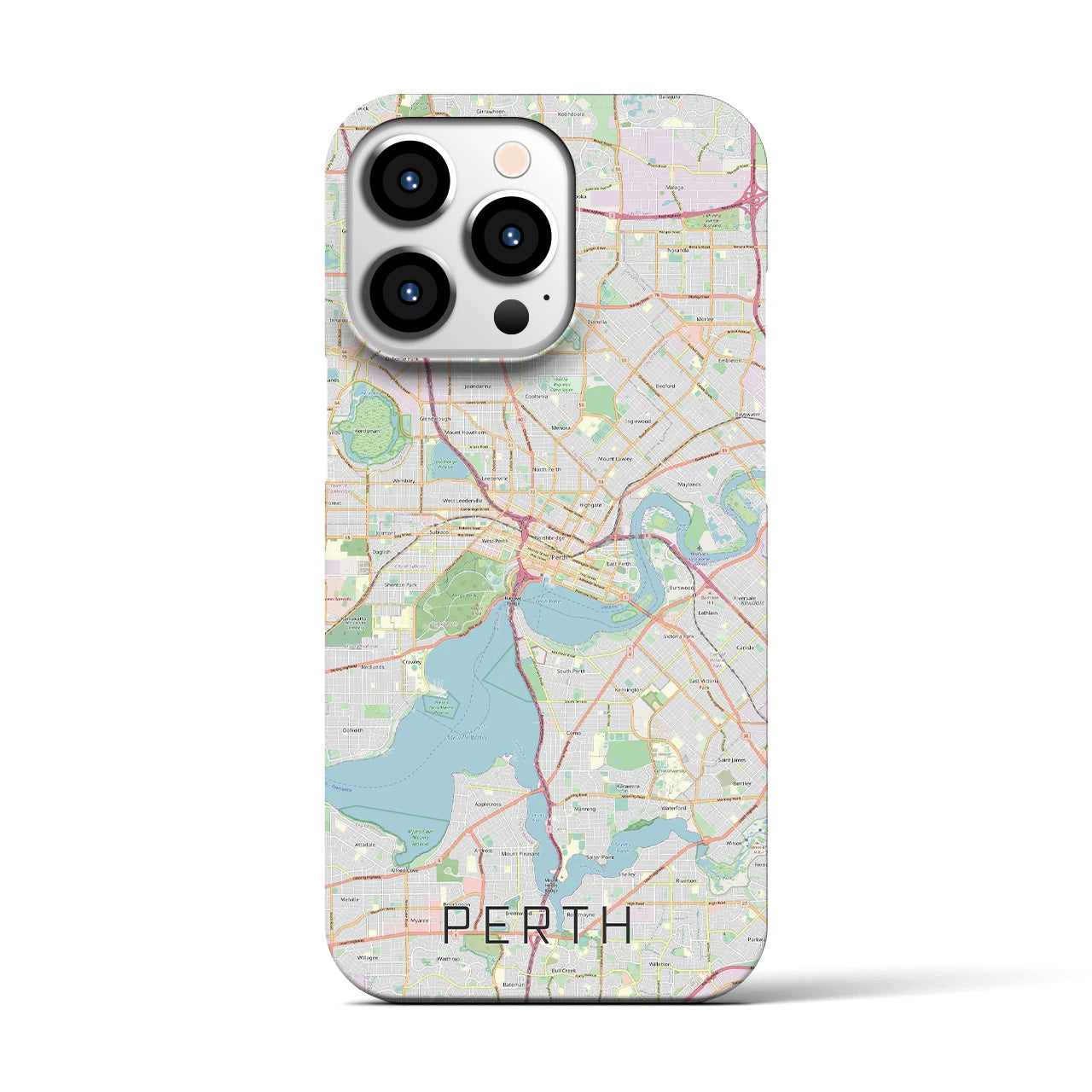 【パース(オーストラリア)】地図柄iPhoneケース(バックカバータイプ)