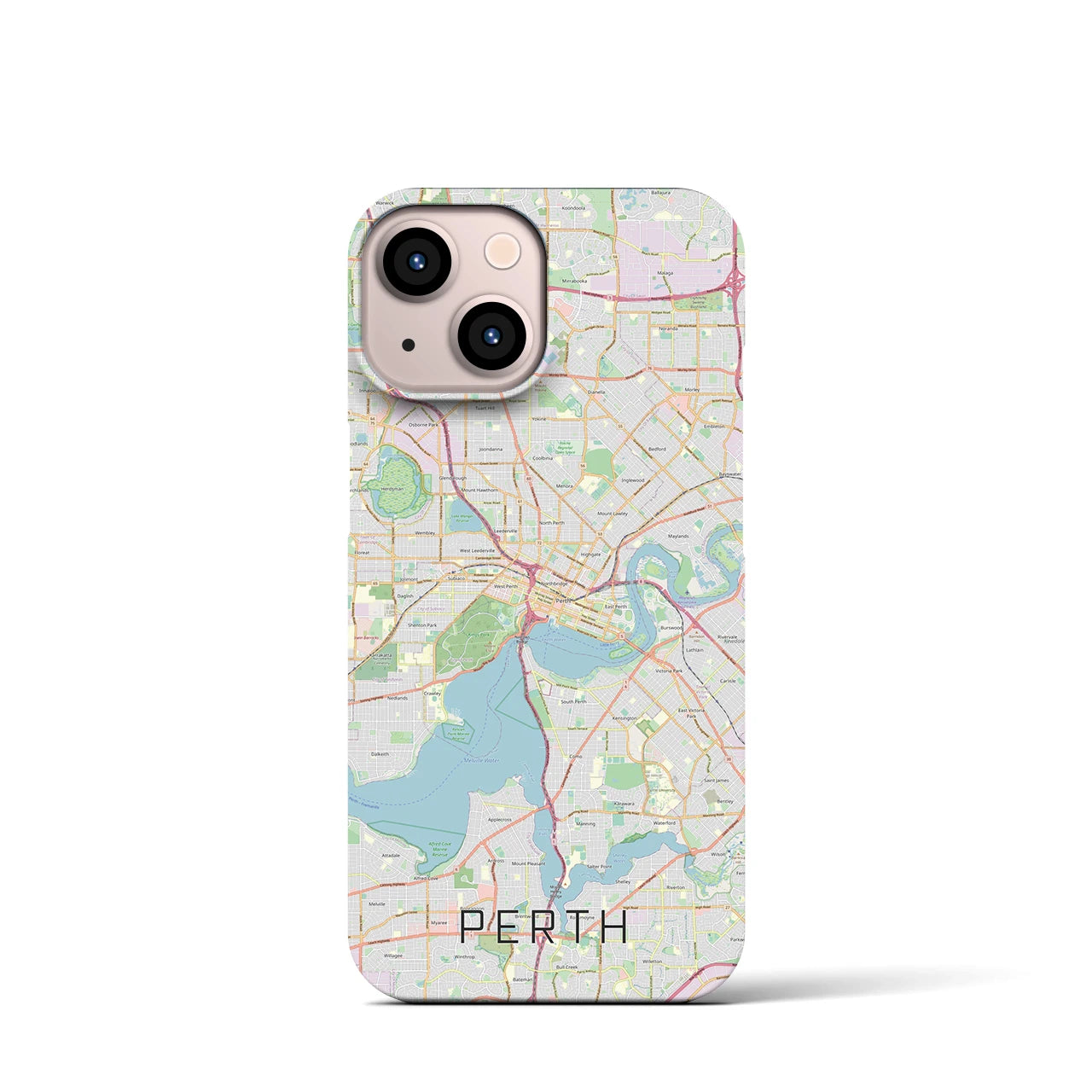 【パース(オーストラリア)】地図柄iPhoneケース(バックカバータイプ)