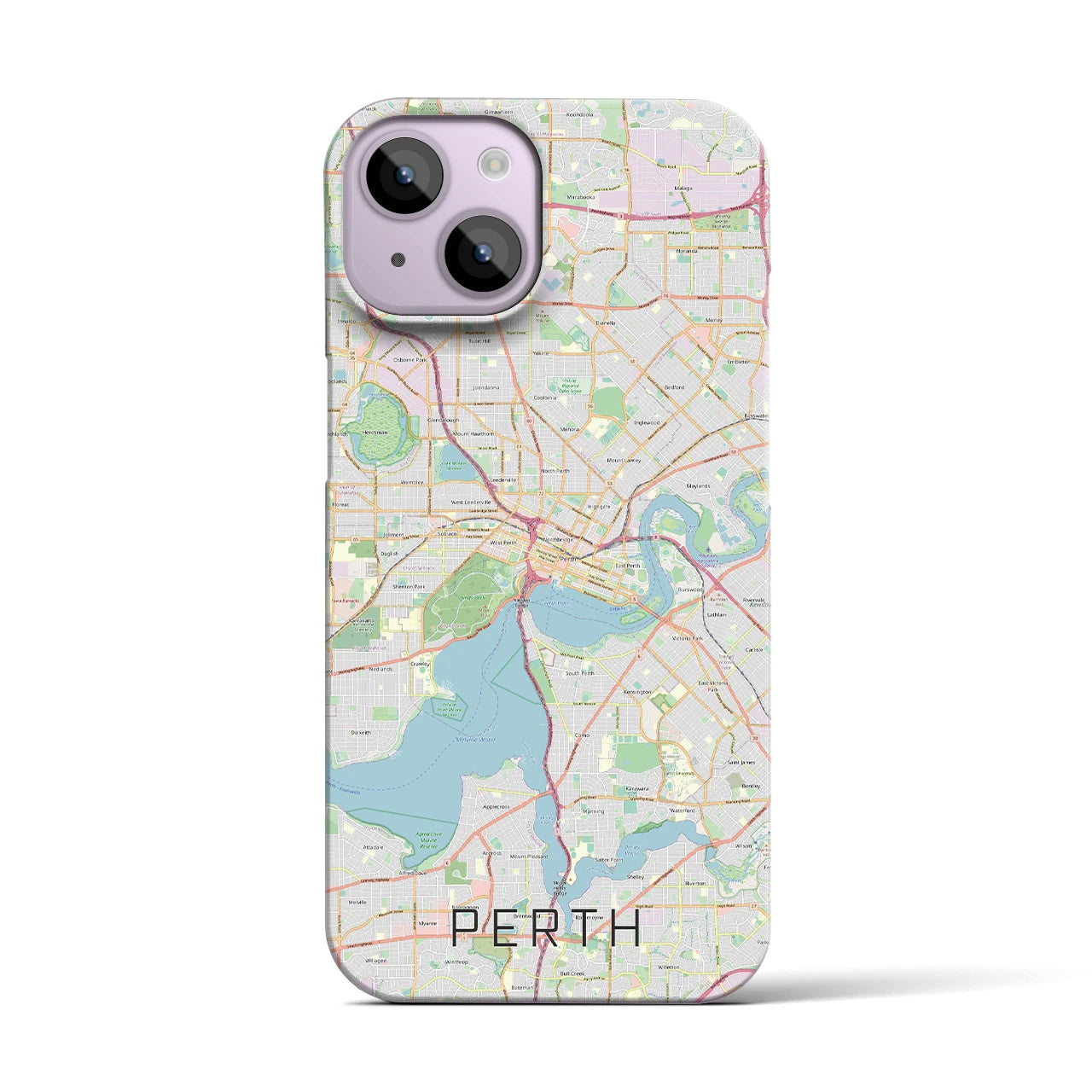 【パース(オーストラリア)】地図柄iPhoneケース(バックカバータイプ)