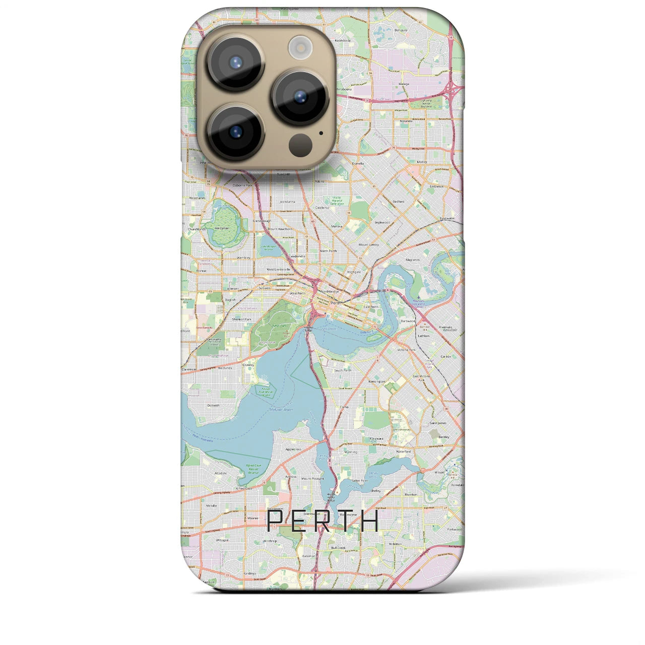 【パース(オーストラリア)】地図柄iPhoneケース(バックカバータイプ)