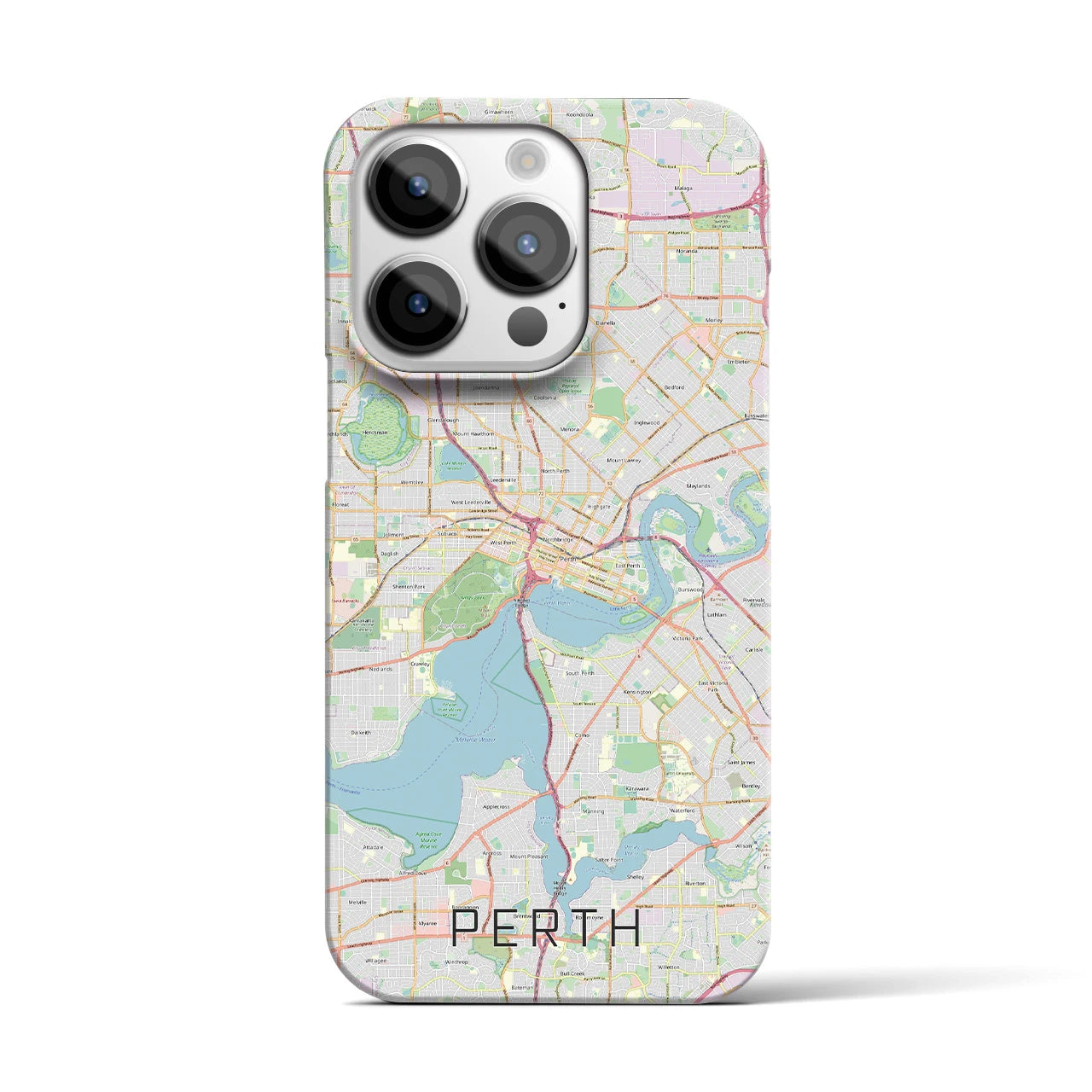 【パース(オーストラリア)】地図柄iPhoneケース(バックカバータイプ)