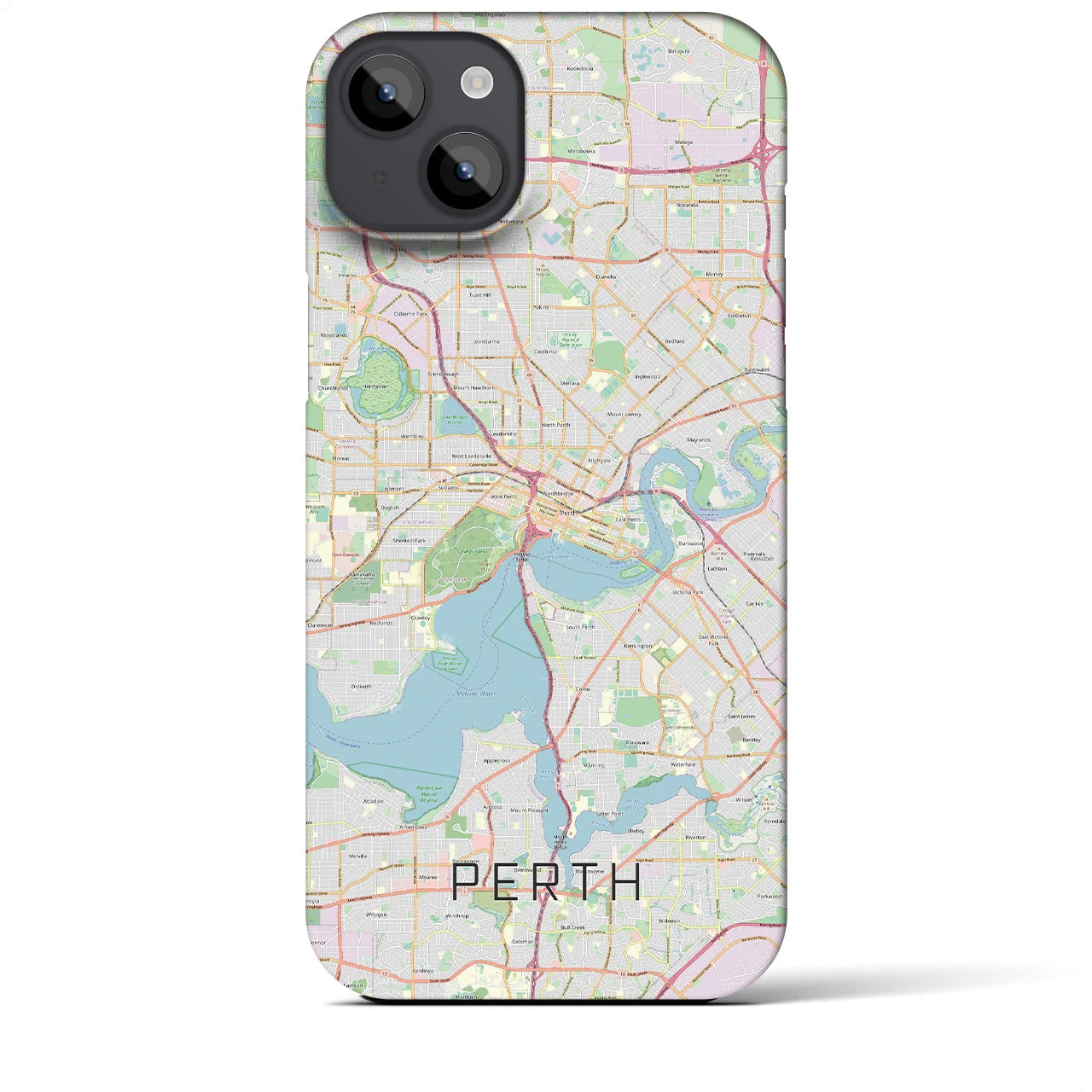 【パース(オーストラリア)】地図柄iPhoneケース(バックカバータイプ)