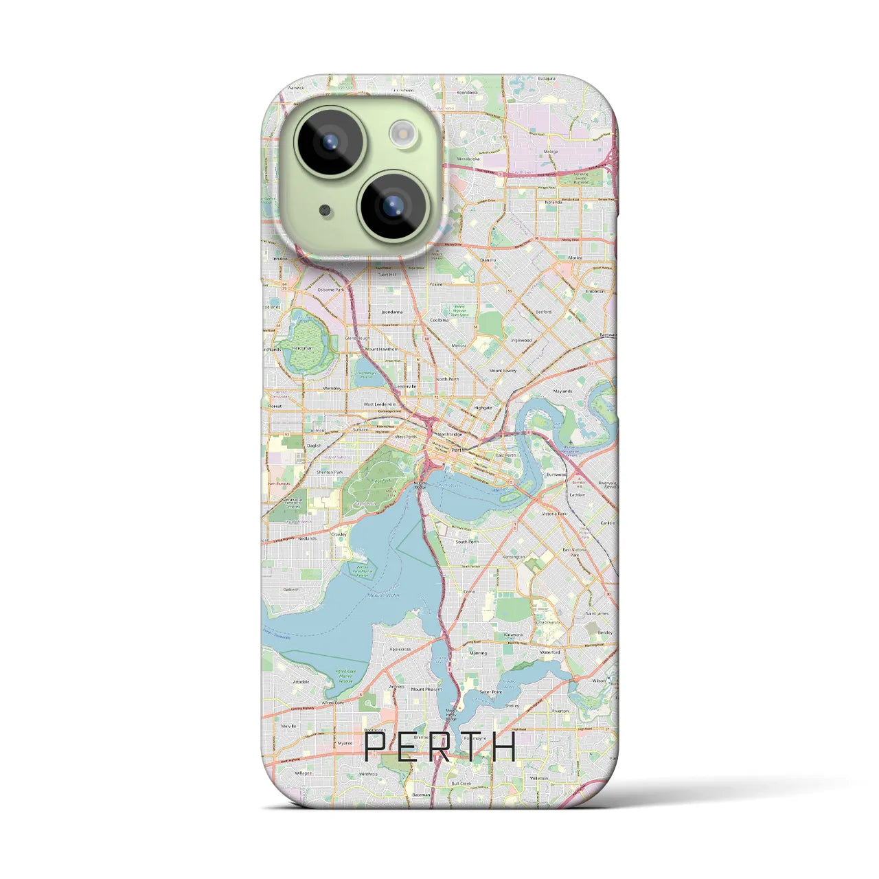 【パース(オーストラリア)】地図柄iPhoneケース(バックカバータイプ)