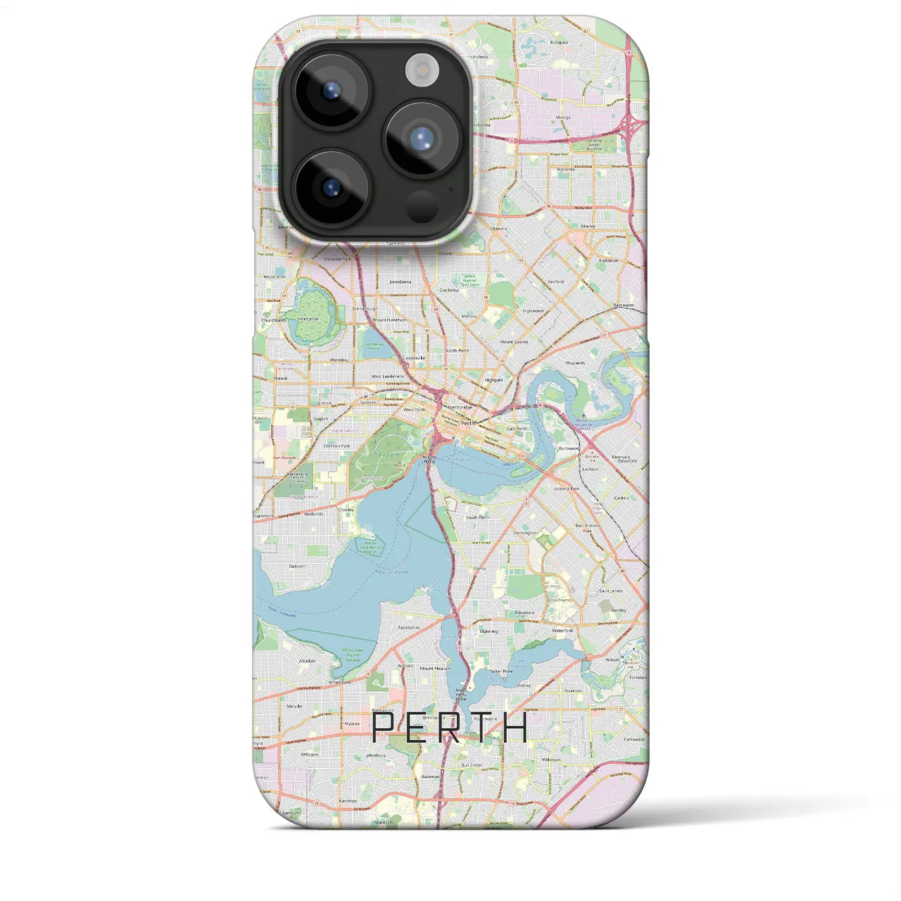【パース(オーストラリア)】地図柄iPhoneケース(バックカバータイプ)