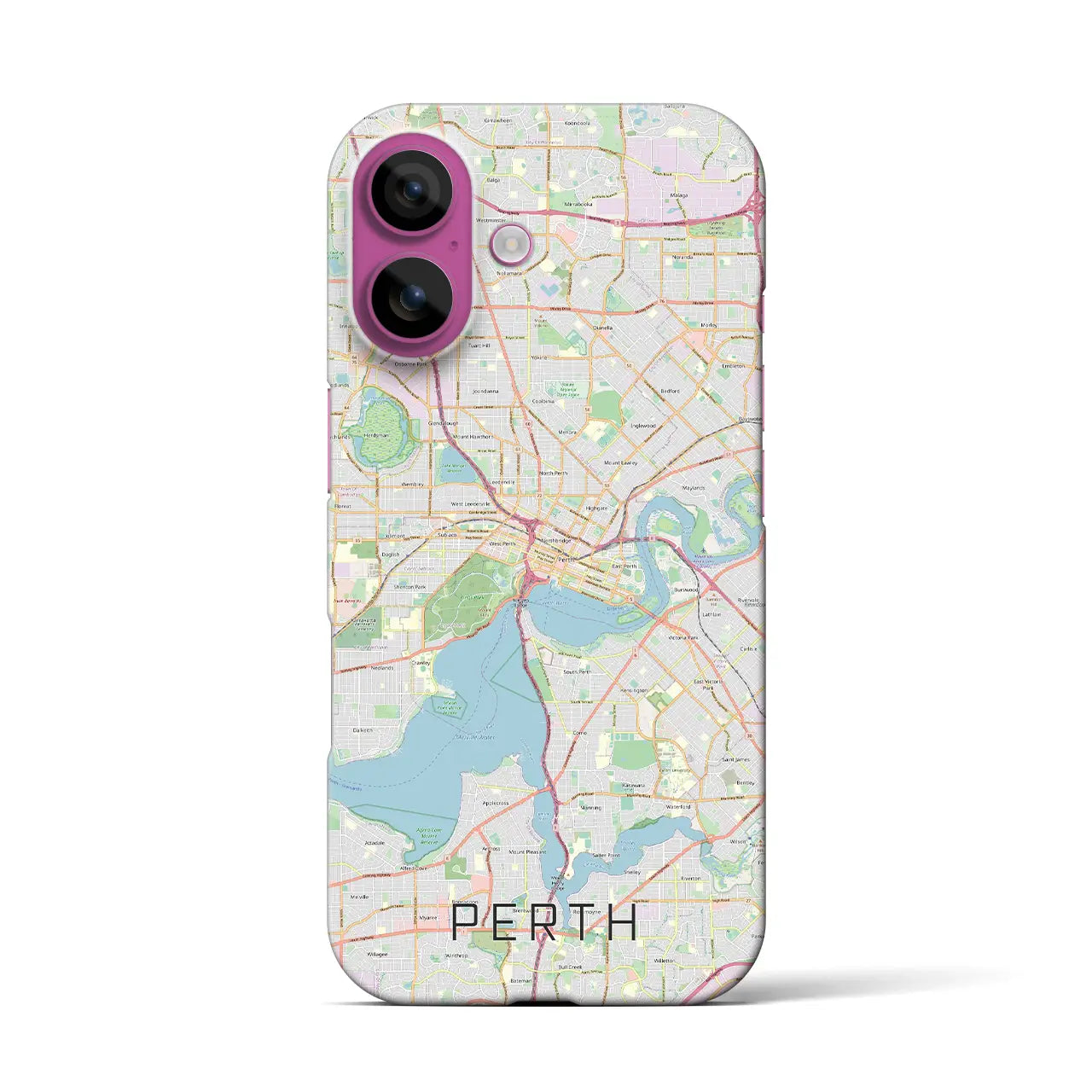 【パース(オーストラリア)】地図柄iPhoneケース(バックカバータイプ)