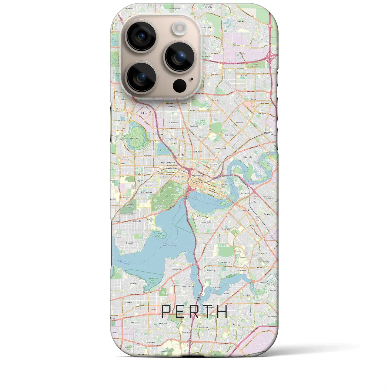 【パース(オーストラリア)】地図柄iPhoneケース(バックカバータイプ)
