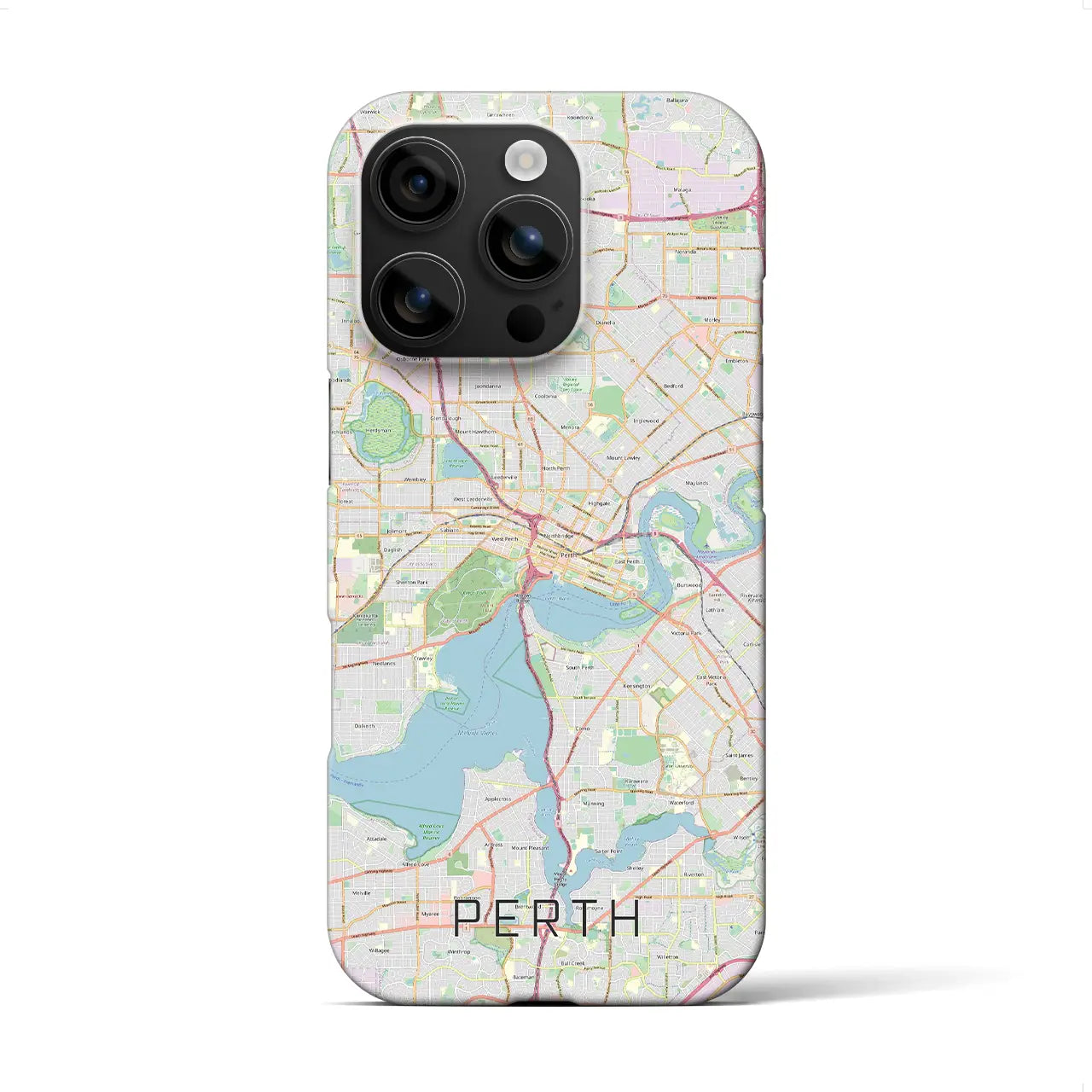 【パース(オーストラリア)】地図柄iPhoneケース(バックカバータイプ)