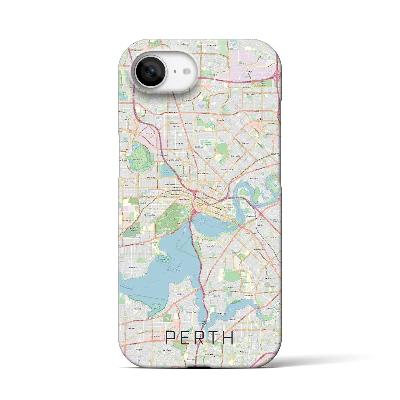 【パース(オーストラリア)】地図柄iPhoneケース(バックカバータイプ)