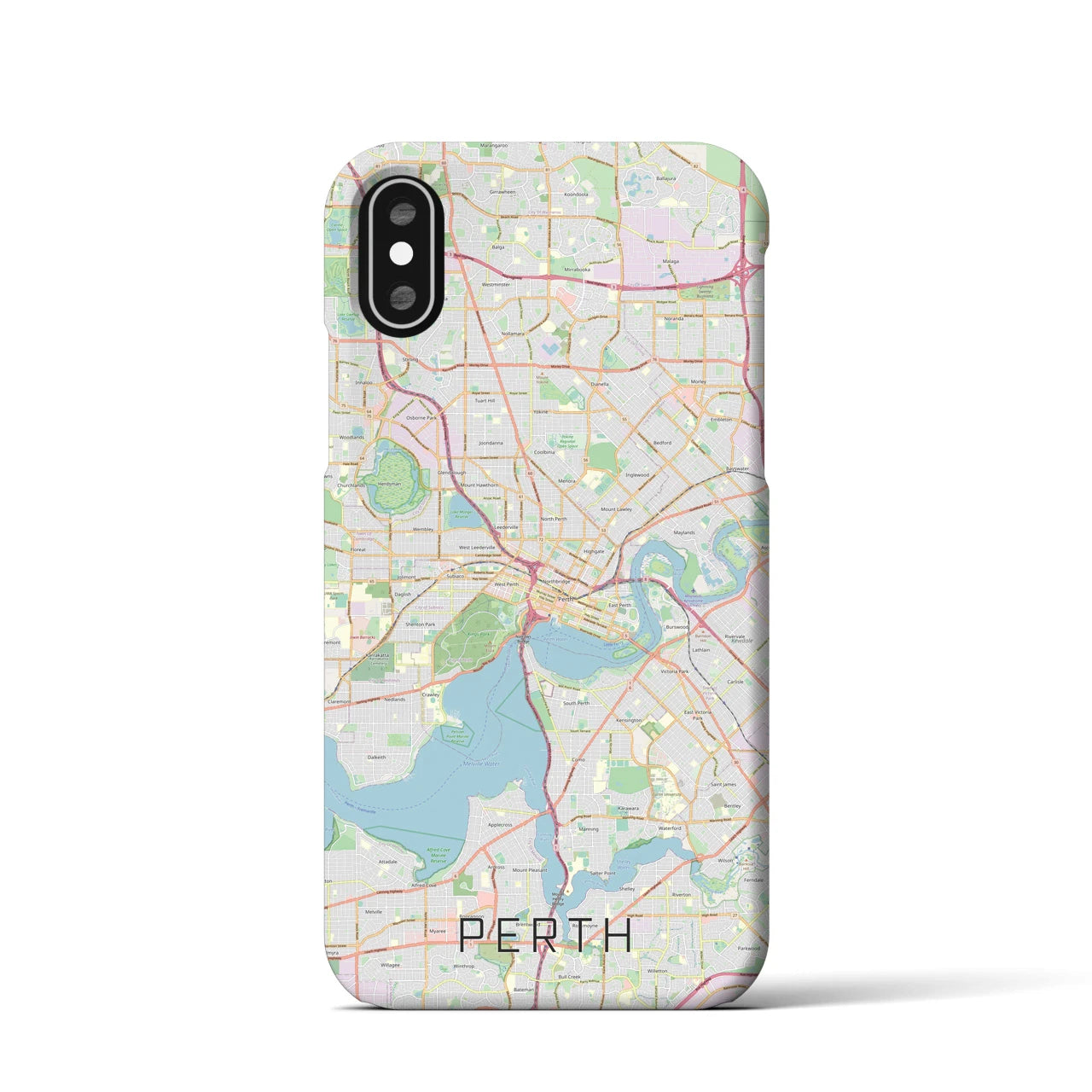 【パース(オーストラリア)】地図柄iPhoneケース(バックカバータイプ)