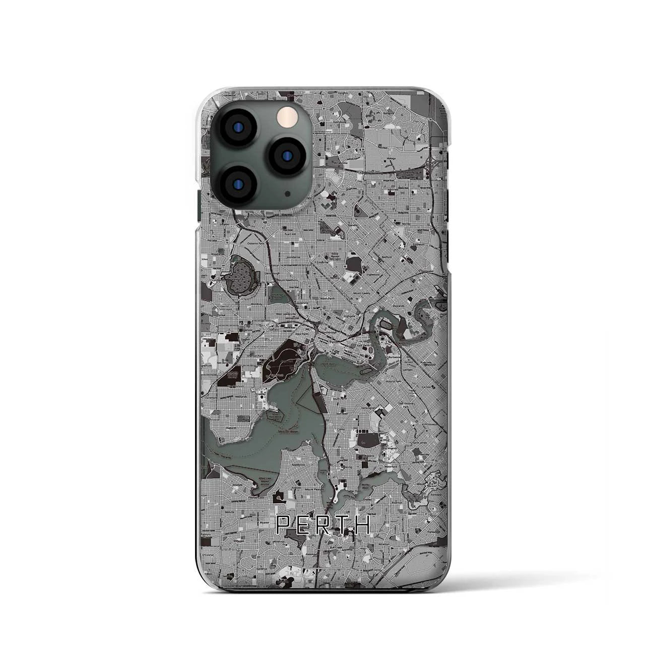 【パース(オーストラリア)】地図柄iPhoneケース(クリアタイプ)
