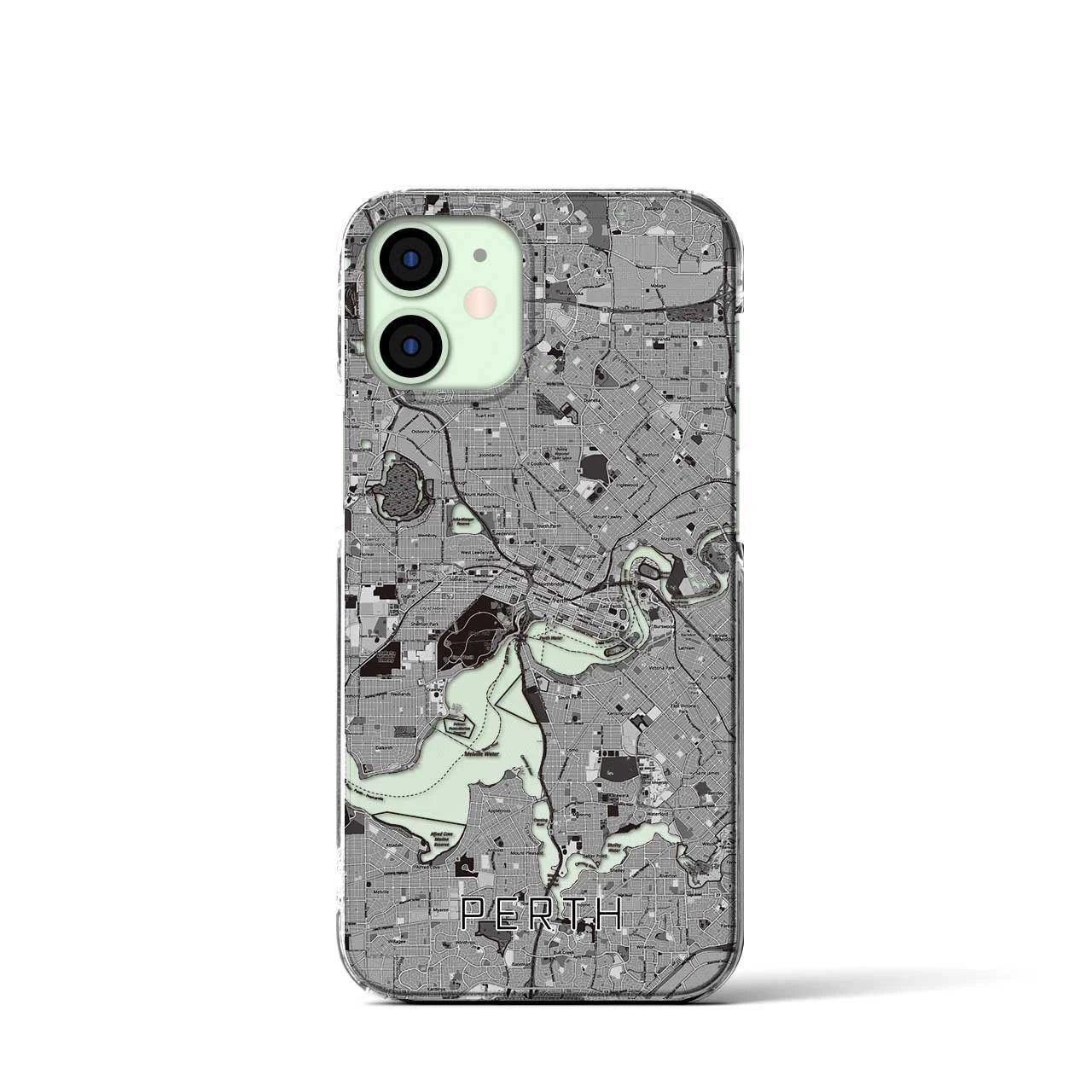 【パース(オーストラリア)】地図柄iPhoneケース(クリアタイプ)