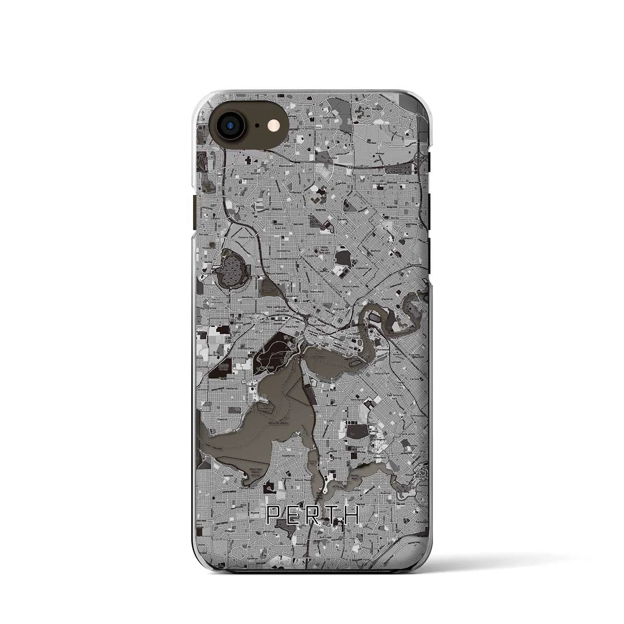 【パース(オーストラリア)】地図柄iPhoneケース(クリアタイプ)