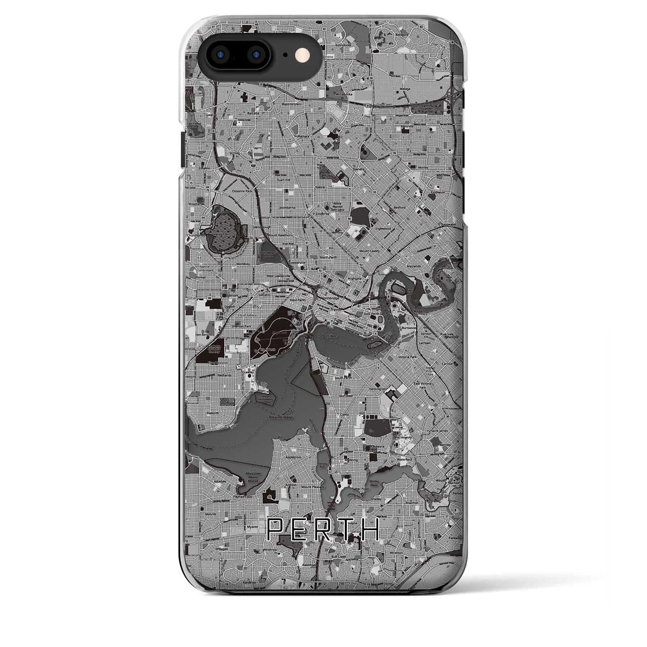 【パース(オーストラリア)】地図柄iPhoneケース(クリアタイプ)